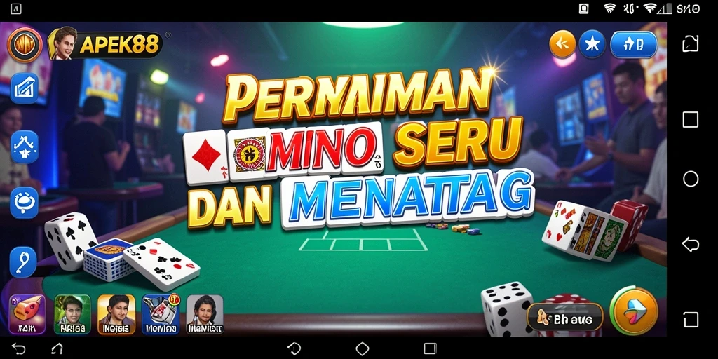 Tampilan utama APEK88 menampilkan gameplay menegangkan Domino.