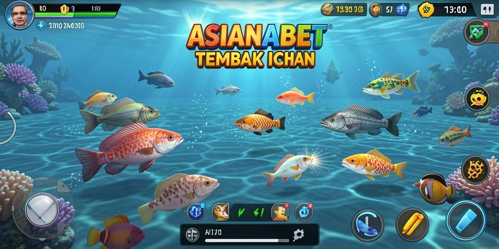 Tampilan gameplay Tembak Ikan yang seru dan menantang di ASIANABET.