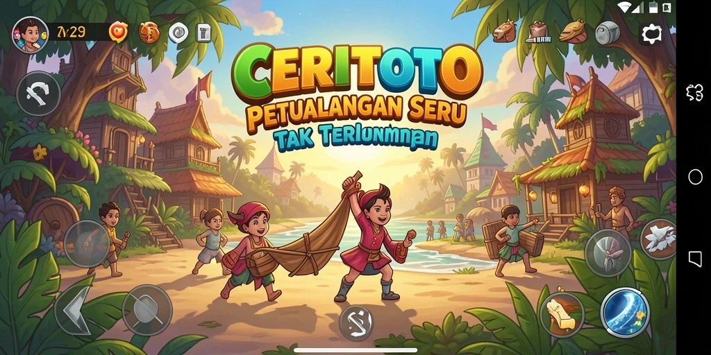 Gameplay CERITOTO menampilkan aksi dan eksplorasi yang menegangkan.