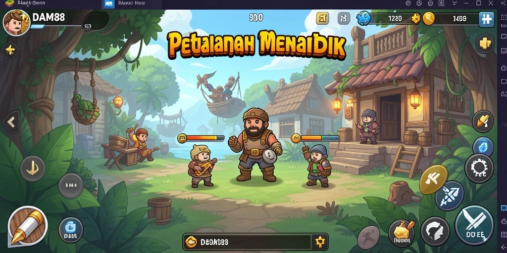 Tampilan gameplay aktif DAM88 dengan fitur Idle yang menarik.