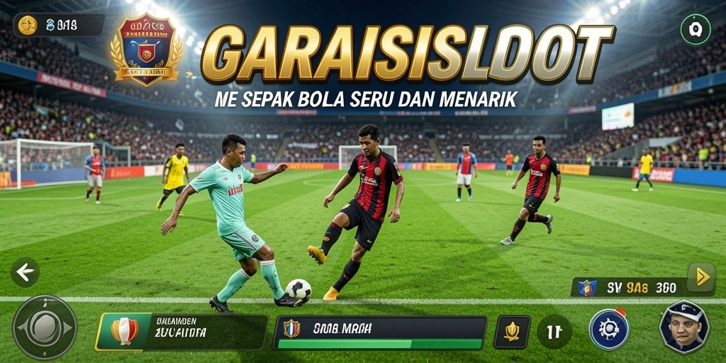 Tampilan seru dari gameplay GARASISLOT yang penuh aksi sepak bola.