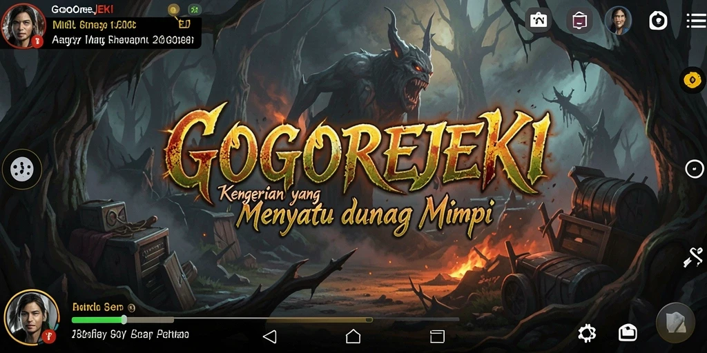 Screenshot gameplay menegangkan dari GOGOREJEKI yang menunjukkan suasana horor.