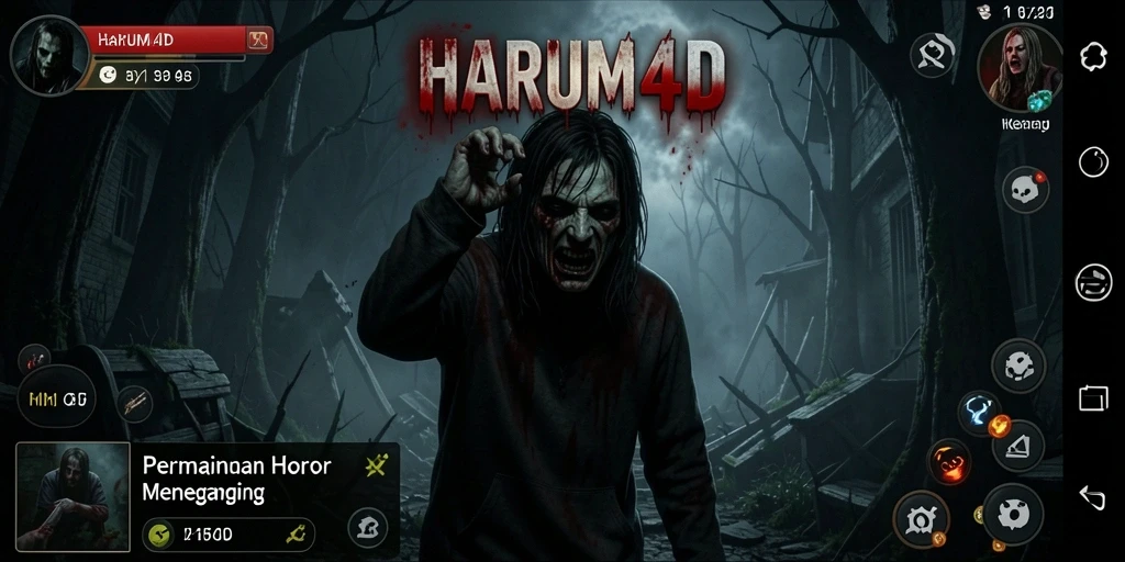 Tangkapan layar menunjukkan gameplay mencekam dari HARUM4D.