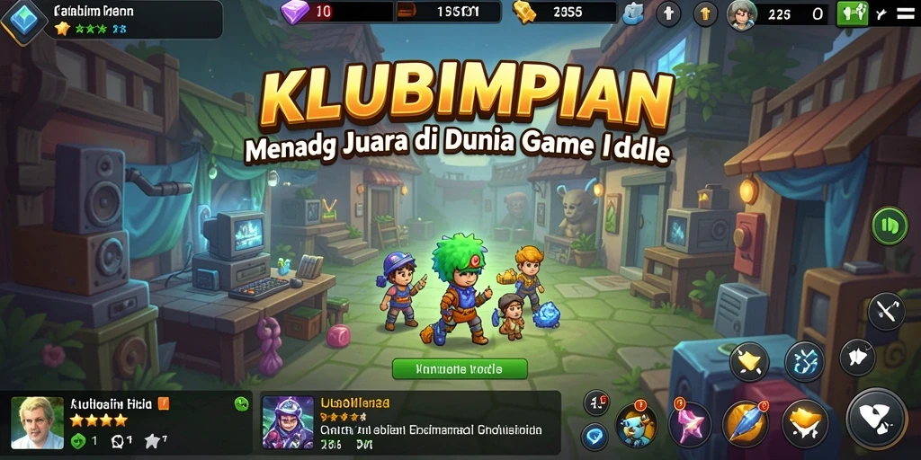 Tampilan gameplay KLUBIMPIAN yang menarik dan santai.