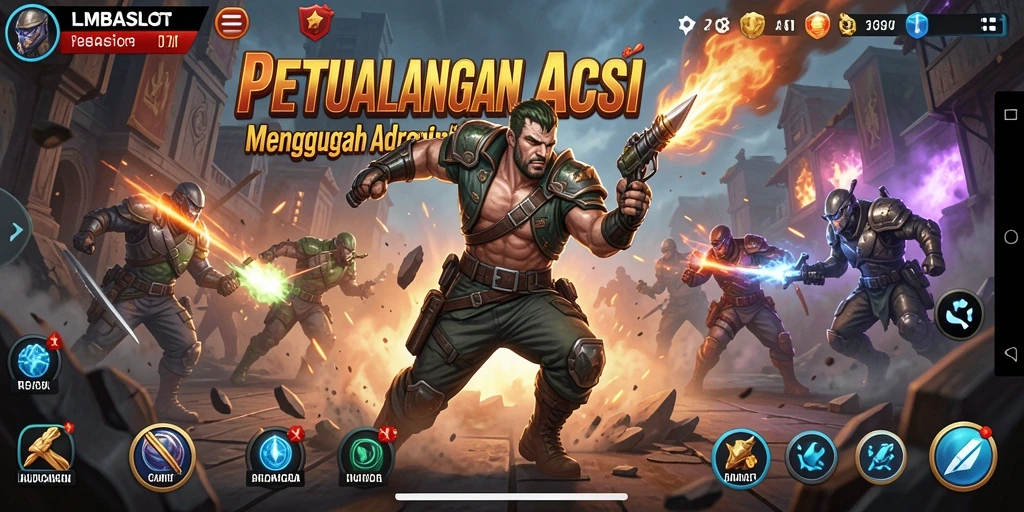 Tangkapan layar dari gameplay mendebarkan di LMBASLOT.