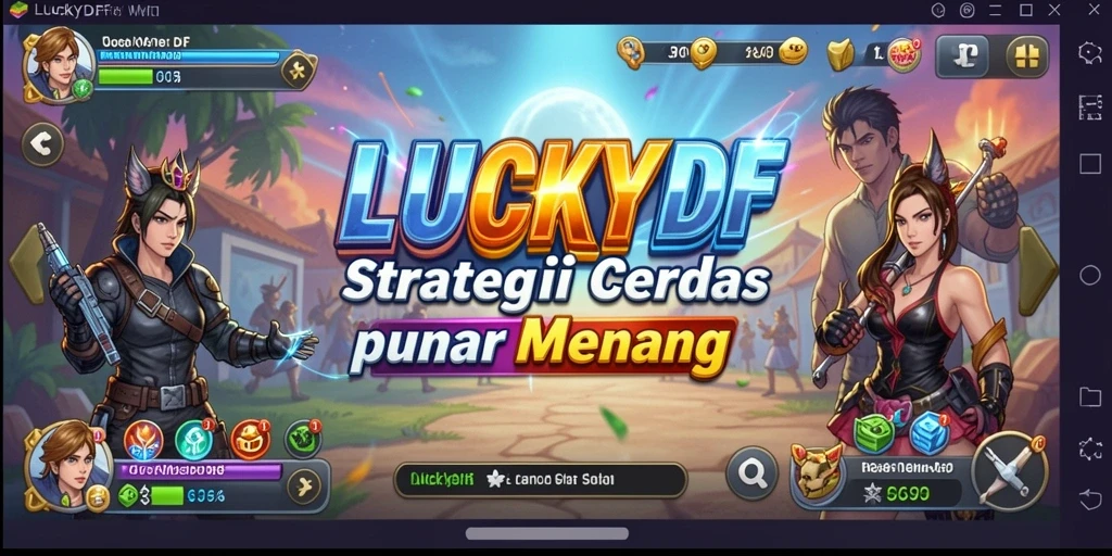 Tampilan gameplay LUCKYDF dengan strategi serangan yang mendebarkan.