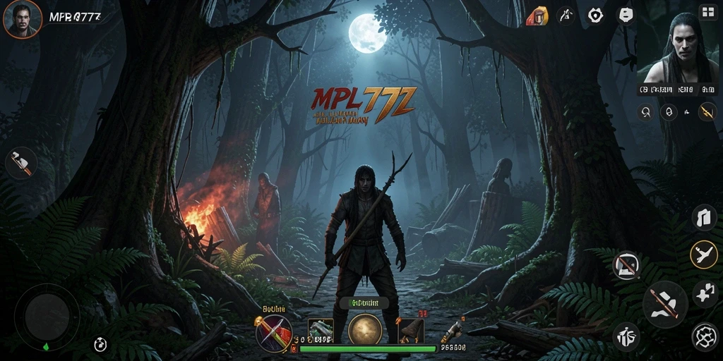 Menampilkan gameplay mencekam di dalam hutan angker.