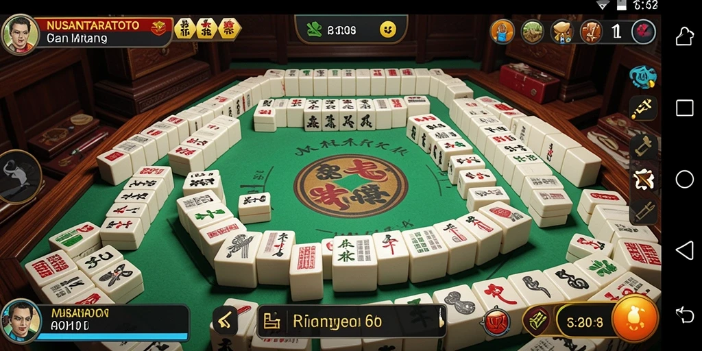Tampilan gameplay Mahjong yang mengasyikkan di NUSANTARATOTO.