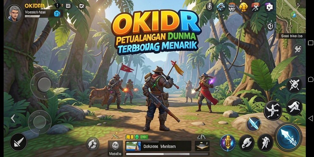 Tangkapan layar gameplay OKIDR yang menampilkan dunia terbuka yang luas.