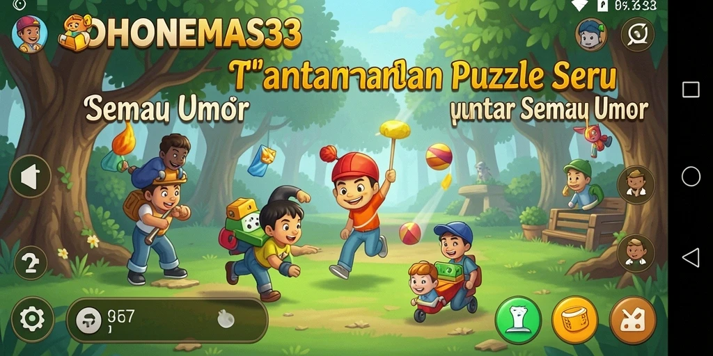 Tampilan utama gameplay POHONEMAS33 yang penuh tantangan puzzle.