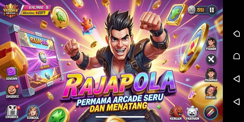Screenshot gameplay RAJAPOLA dengan aksi seru di dalam game Arcade.