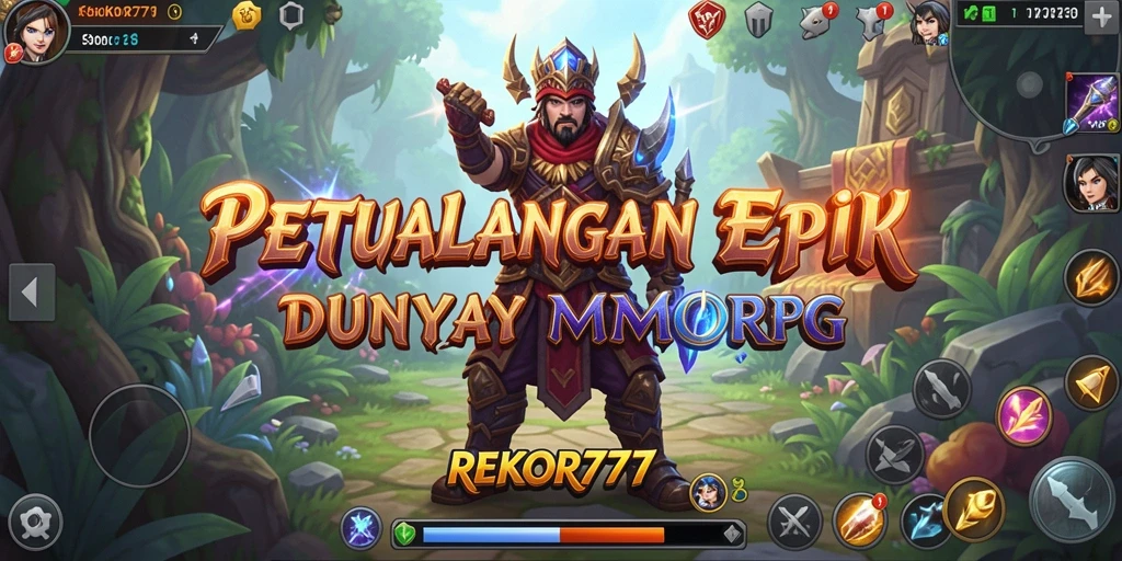 Screenshot gameplay <strong>REKOR777</strong> menunjukkan pertempuran seru di dungeon yang penuh tantangan.