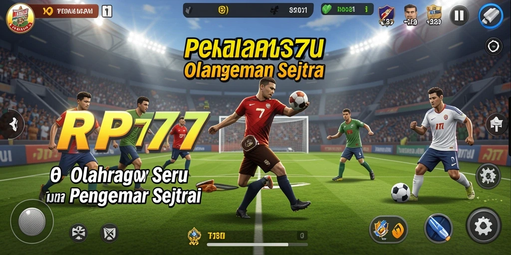 Tangkapan layar gameplay RP777 dengan aksi seru dalam olahraga.