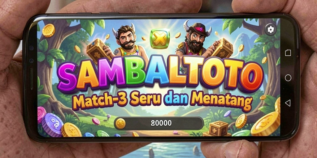Screenshot utama SAMBALTOTO menampilkan gameplay seru dari Match-3.