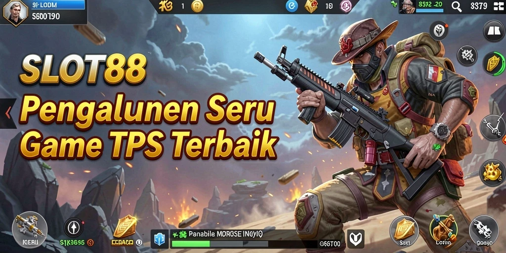 Tangkapan layar SLOT88 menampilkan aksi menegangkan dalam game TPS.